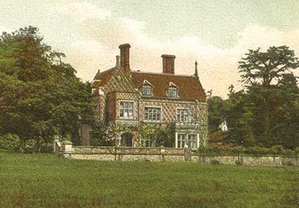 Burley Manor, shown on an early 20th century postcard